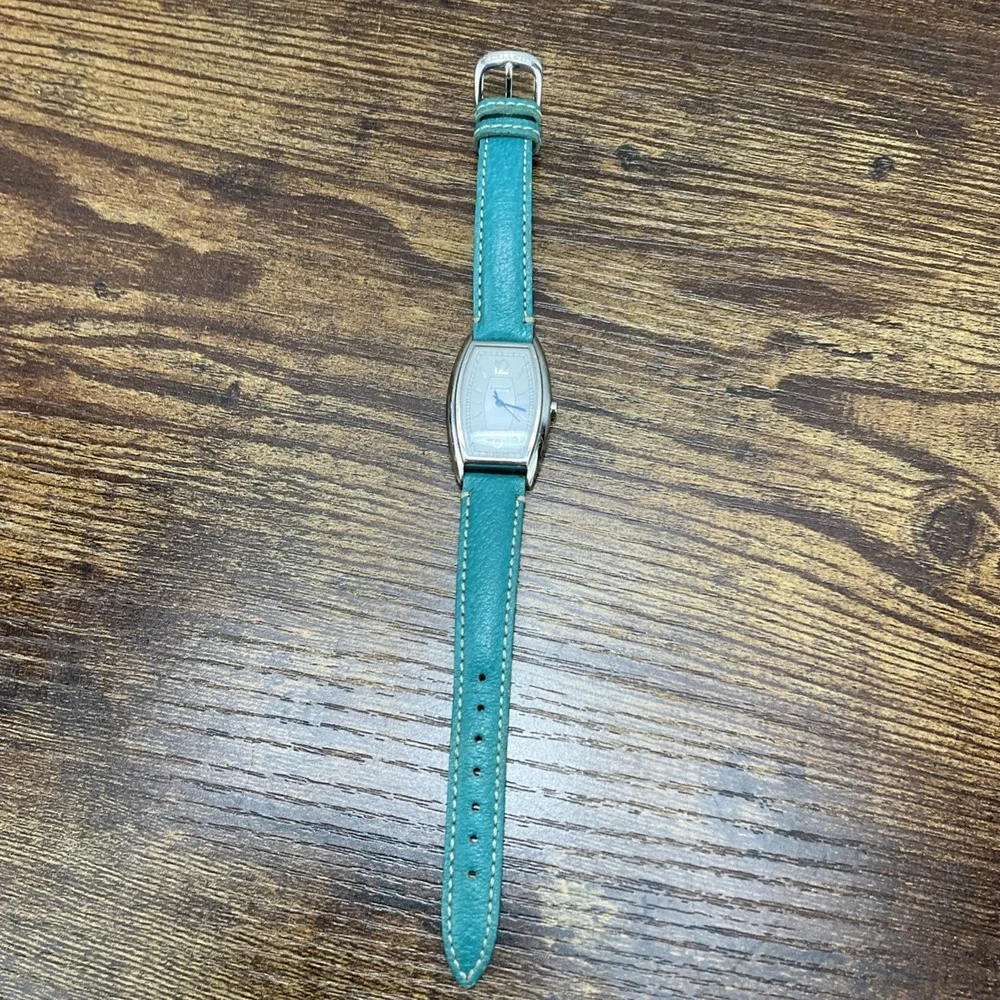 Coach Ladies Green Wrist Watch Swiss Quartz Stainless Steel New Battery 0893 - Picture 3 of 12